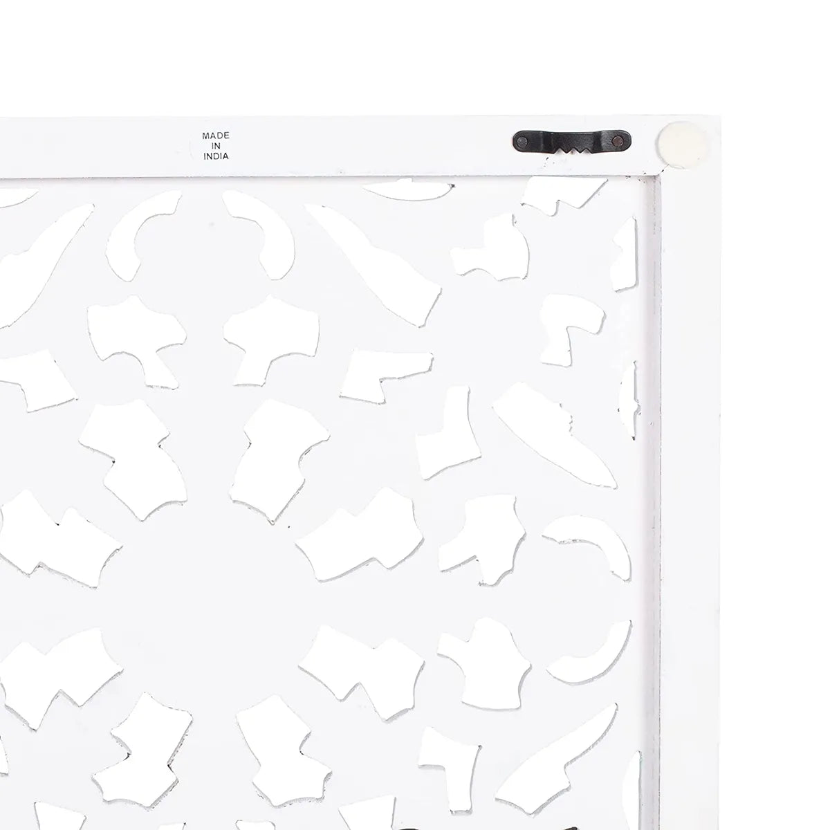 Set of 1 - Wall Hanging Panel | Wooden Wall Decorative Frame for Living Room | MDF Wall Decor Wooden Frame for Home,16x16 inches, White