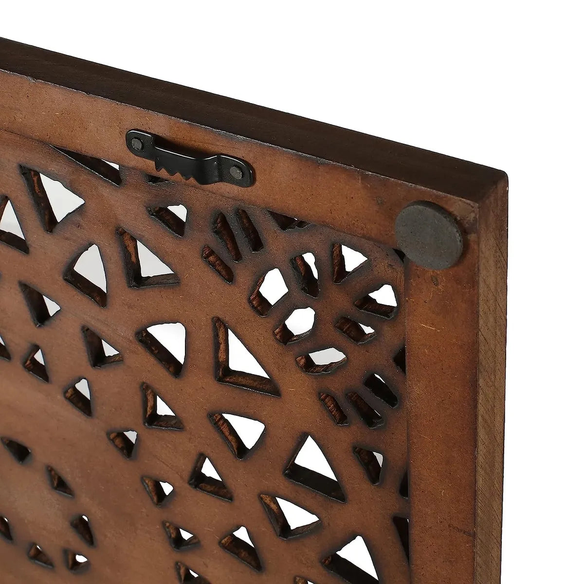 Set of 2 - WHF Wall Hanging Panel | Wooden Wall Decorative Frame for Living Room | MDF Wall Decor Wooden Frame for Home,16x16 inches, (Brown) (pack of 2 panel)