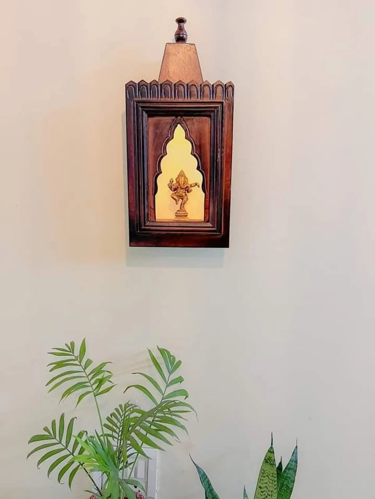 WHF Mangal Beautiful Wooden Pooja Stand for Home Mandir for Home Temple for Home and Office Puja Mandir