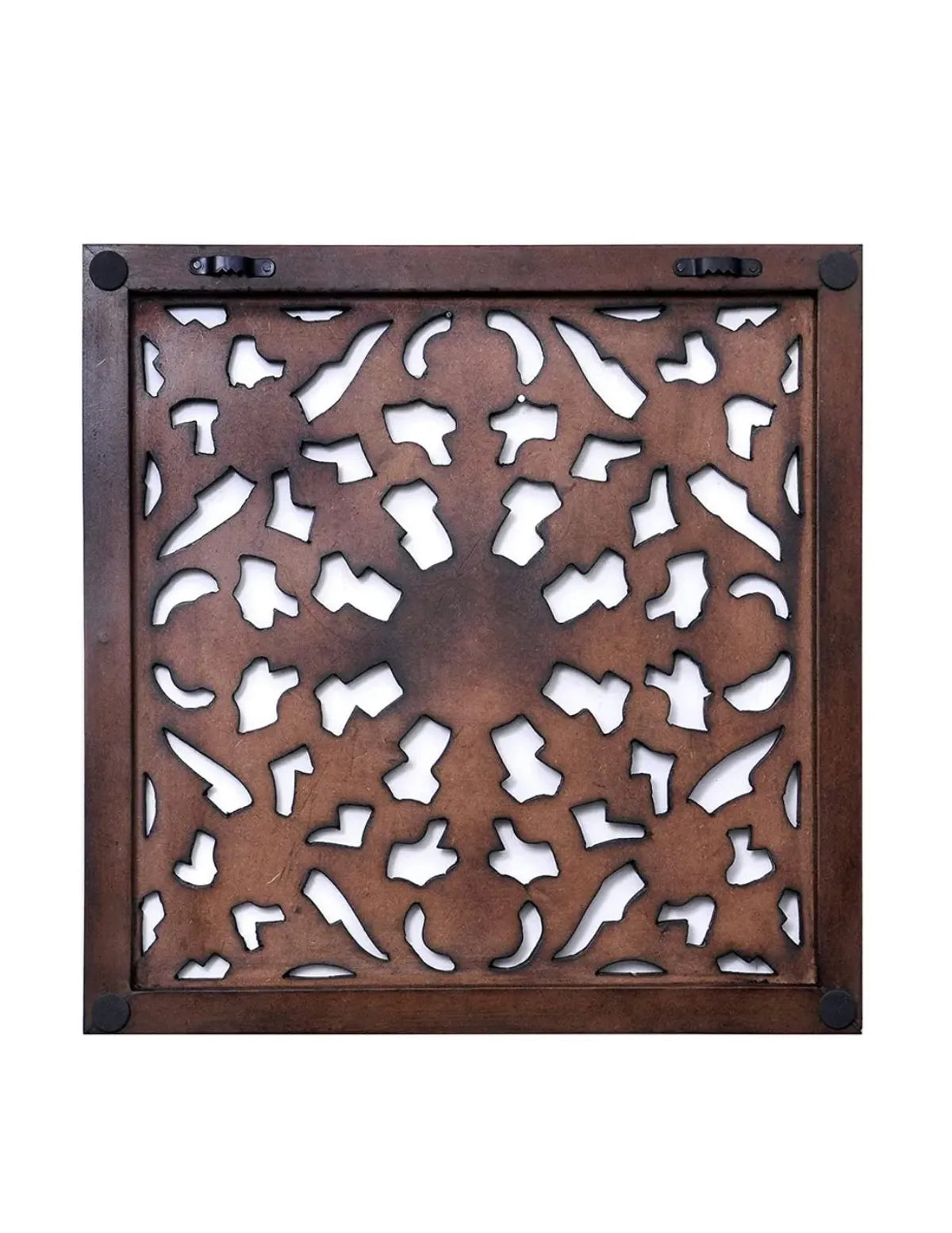 Set of 2 - Wall Hanging Panel | Wooden Wall Decorative Frame for Living Room | MDF Wall Decor Wooden Frame for Home,16x16 inches, Brown