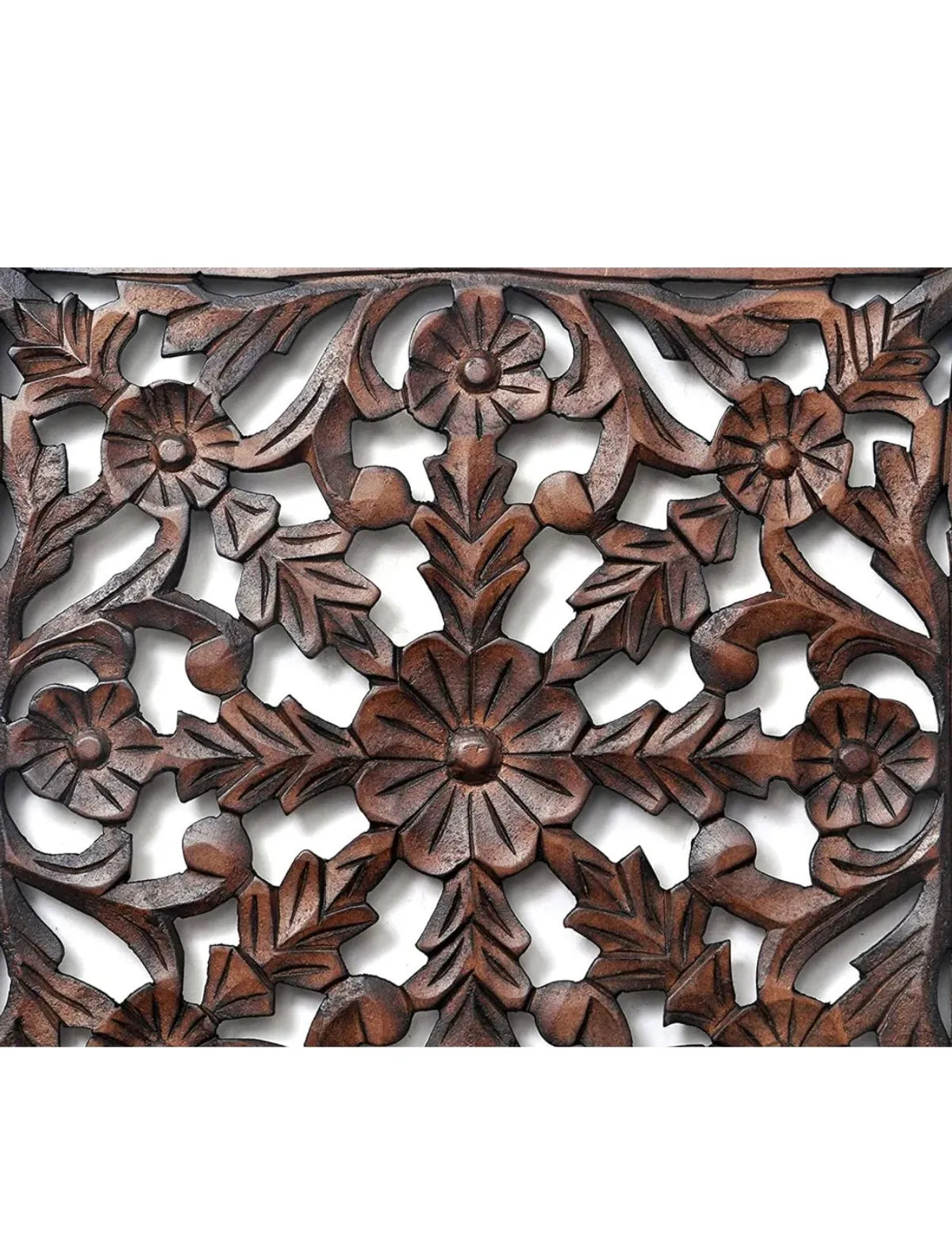 Set of 2 - Wall Hanging Panel | Wooden Wall Decorative Frame for Living Room | MDF Wall Decor Wooden Frame for Home,16x16 inches, Brown