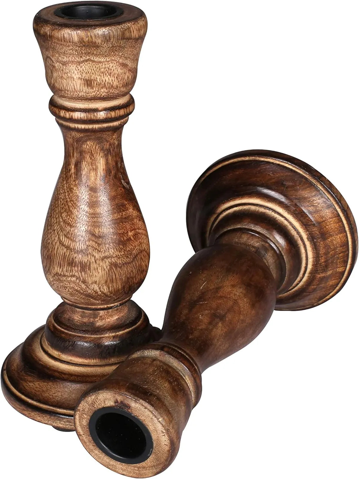 whf wooden candle stand (SET OF 2)