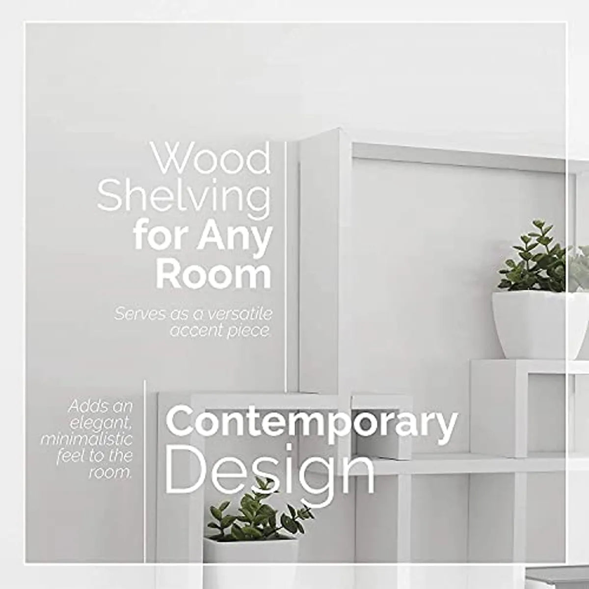 whf wooden wall mount shelf (white)